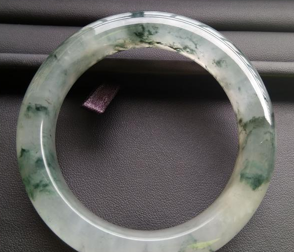 钠长石飘蓝花手镯