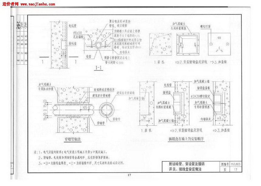 11zj103蒸压加气混凝土砌块墙体建筑构造图集