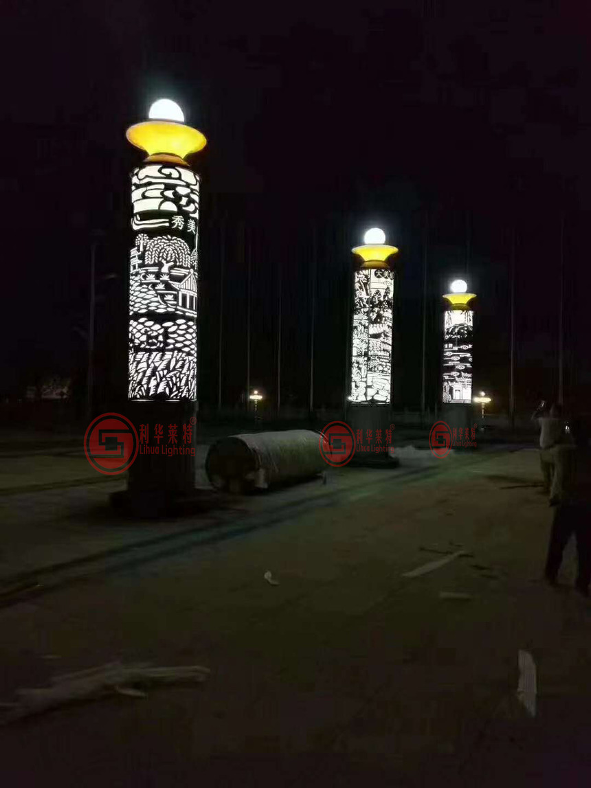 中国风格特色景观灯景观柱示范大全和厂家价格_深圳市利华莱特科技