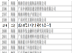 珠海横琴澳叶健康科技有限公司获批创新型企业