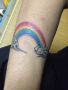 洗彩色纹身：广东茂名小伙祛除如意文身遮盖彩虹，第一次治疗图片视频记录！