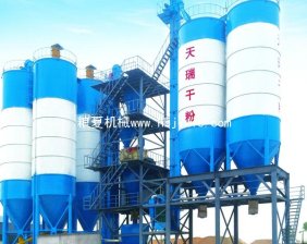 石家莊時(shí)產(chǎn)60噸智能型預(yù)拌砂漿成套設(shè)備