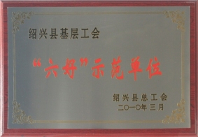 2010年度紹興縣基層工會“六好”示范單