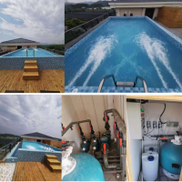马鞍山怡美庄园屋顶无边际游泳池工程