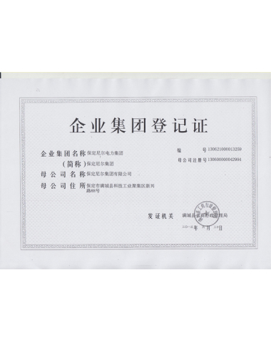 企业集团登记证