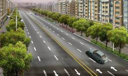 城西港區賽城湖路、江邊河路道路工程效果圖