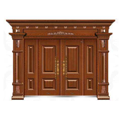 wsd395四开子母门实木纹2号