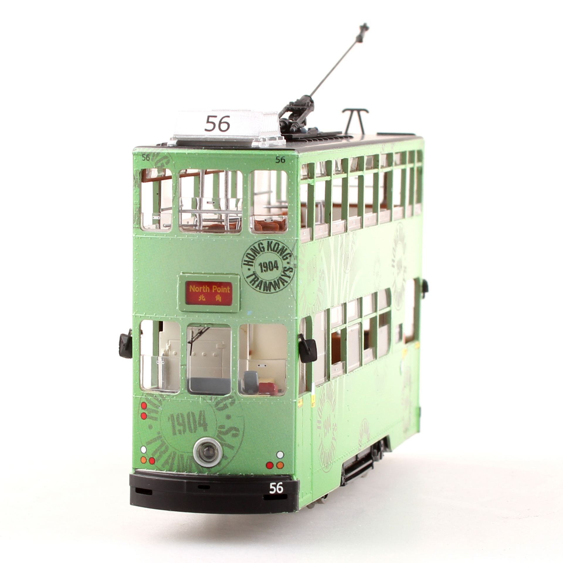 百万城oo中国系列仿真香港有轨电车"源自1904年的精彩"纪念版火车模型