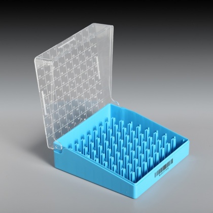 冻存管盒2mlpc材质透明100格翻盖