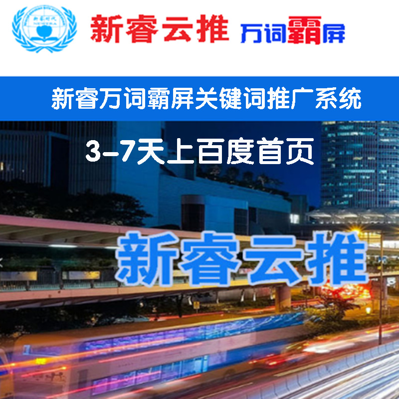 新睿万词霸屏关键词排名重发推广自家系统全国效果看得见集团实力