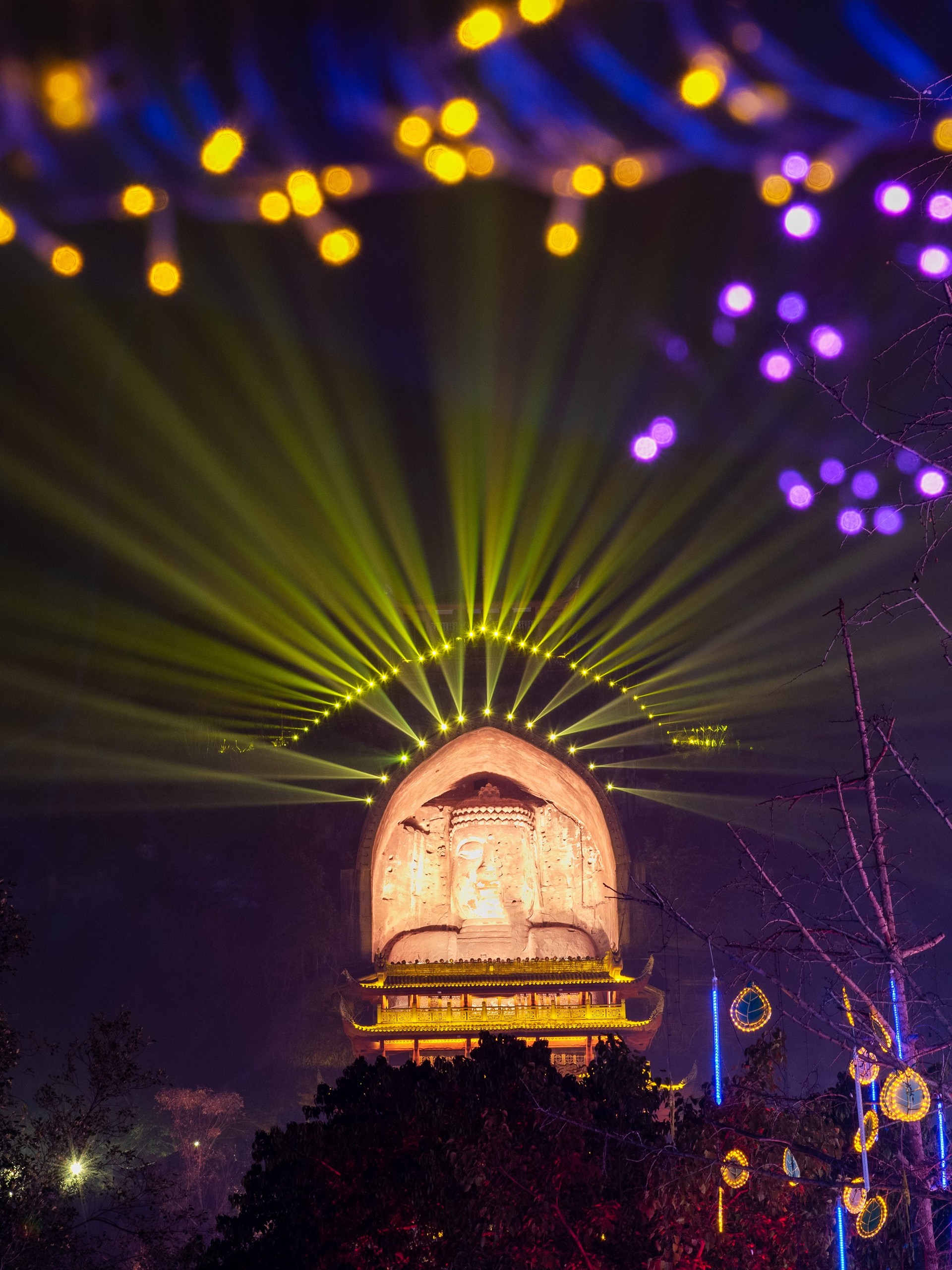 第四届荣县大佛文化灯会外景