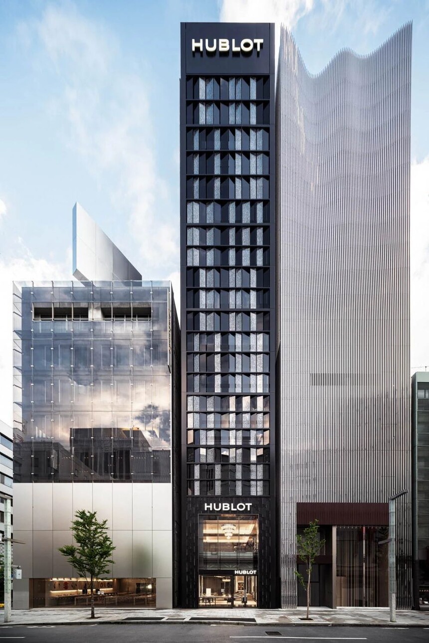 lvmh在东京银座的两个奢侈品店丝般金属和水晶玻璃各有各的高级