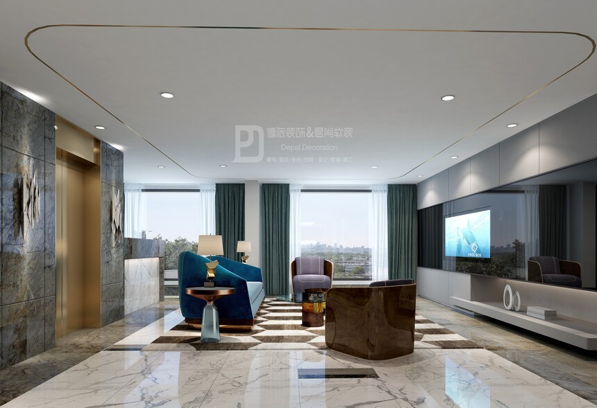 深圳豪宅软装 -- 星河丹堤复式500㎡现代风格,第2张