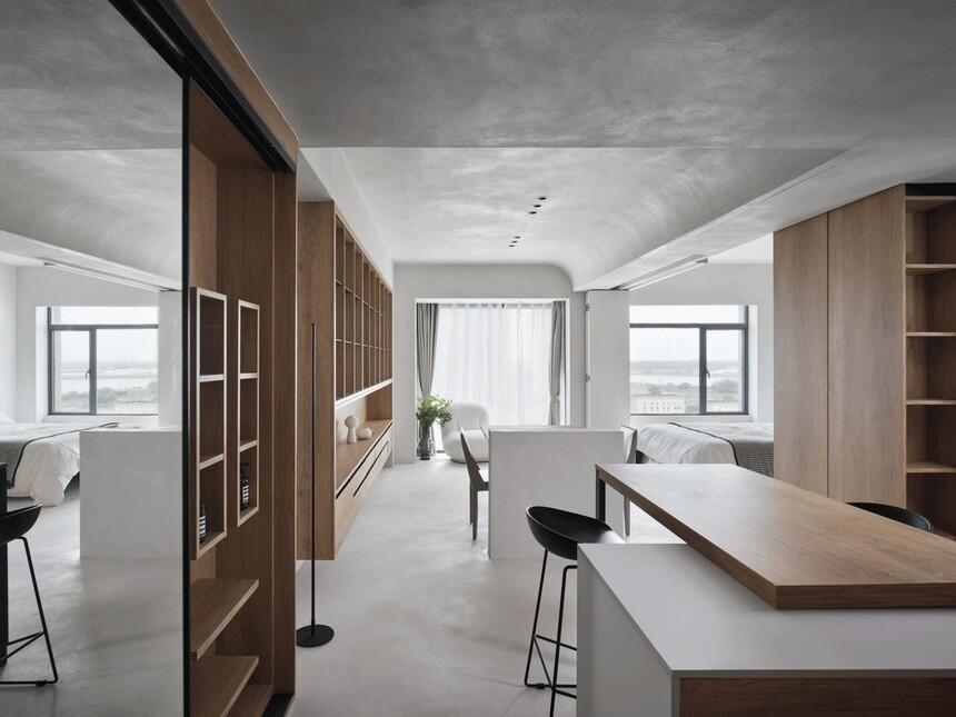 海边公寓，40m2装配式公寓立木设计,第5张