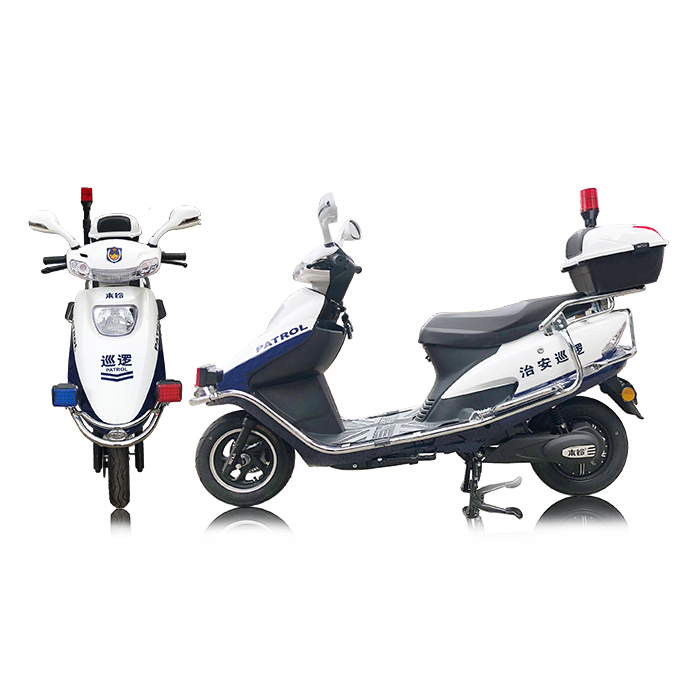 两轮电动警用巡逻车枭龙警车72v20ah
