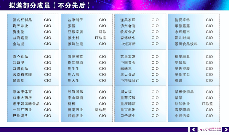 CGCA2022第六届中国消费品行业CIO年会将于2022年11月24-25日广州召开