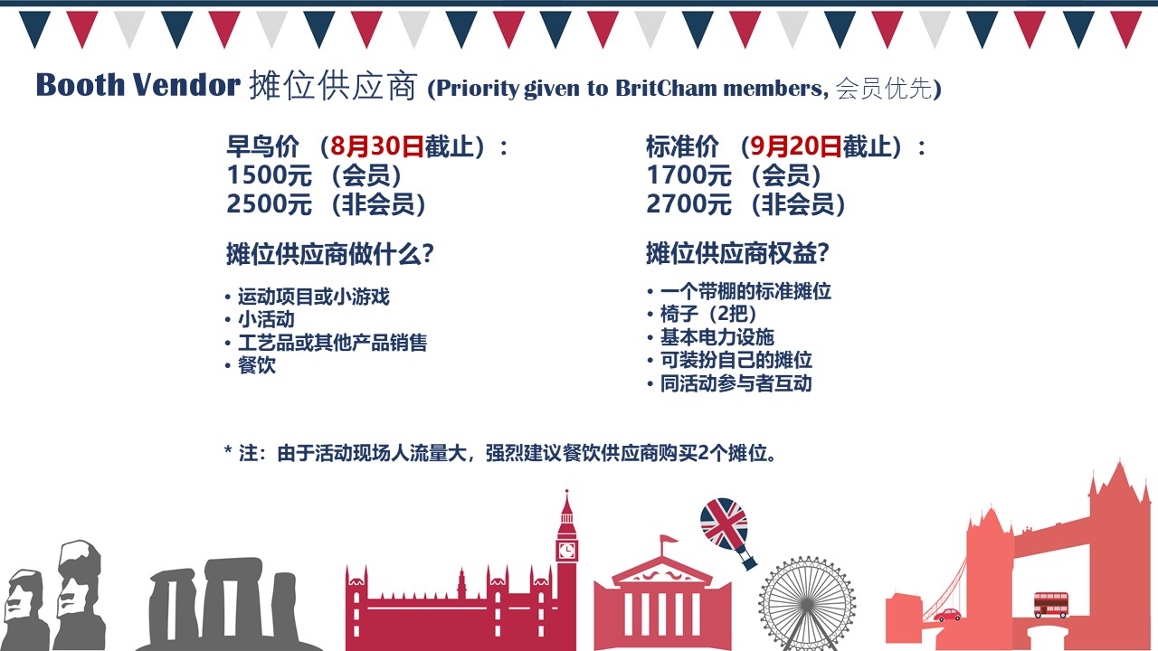 2019 Guangzhou British Day Booth Application