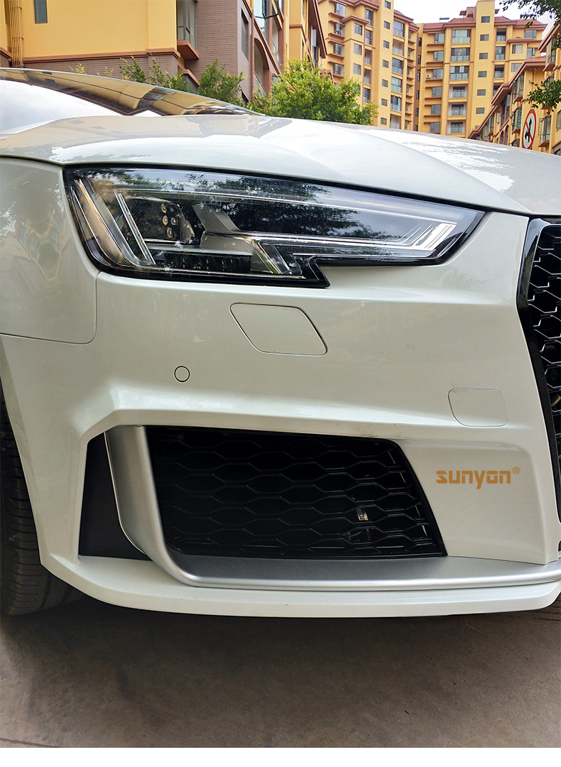 新款奥迪17至18款a4l改装rs4中网 配件装饰条 蜂窝进气格栅精品