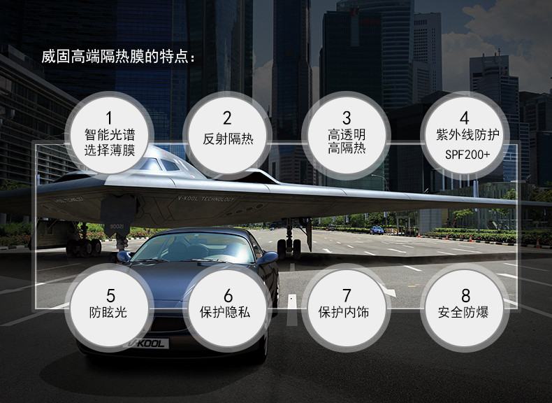 威固 尊威清雅 威固汽车贴膜 汽车安全膜 汽车太阳膜 汽车隔热膜 隔热