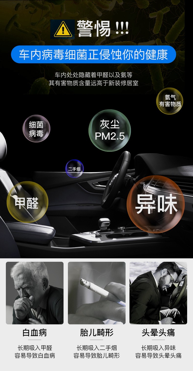 普朗德(prangde)汽车臭氧消毒机4s店美容护理店专用车内杀菌分解除