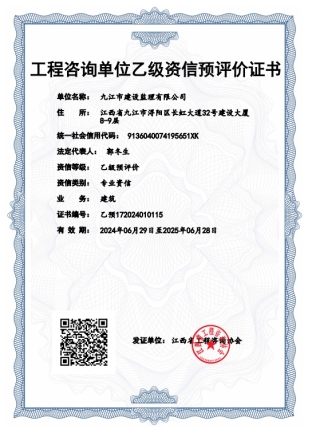 乙級(jí)咨詢?cè)u(píng)價(jià)證書