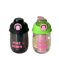 Plastic Water Bottle with Lid and Infuser Kawaii Children's Cup School Water Bottle for Kids Big Bel