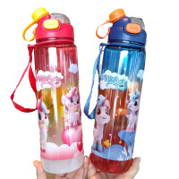 1 liter plastic water bottle with straw lid