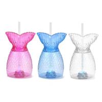 LED Yard Cups Straw and Light Plastic Water Bottle 500 ml  Summer Camp Red Party Cup Party Tumbler
