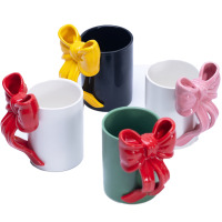 Presents Girls Friends Birthday Stylish Business Party Home Valentine's Day Gift Mug Bow Coffee Cera
