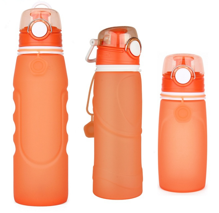 orange water bottle