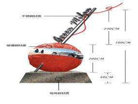上海財富國際廣場商場門口針織毛線球雕塑情