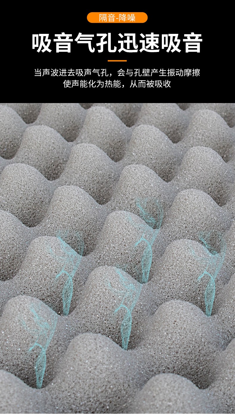 棉鸡蛋棉波浪棉机箱电器门窗隔音棉ktv墙面吸音隔音棉板-(厂家批发