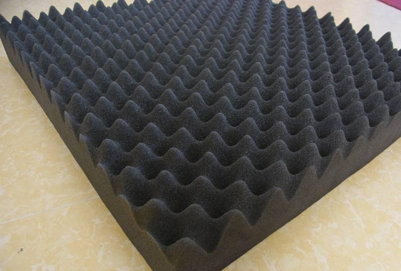 隔音绵背胶阻燃室内隔音凹凸波浪鸡蛋消音海棉自粘ktv琴房录音房-(厂