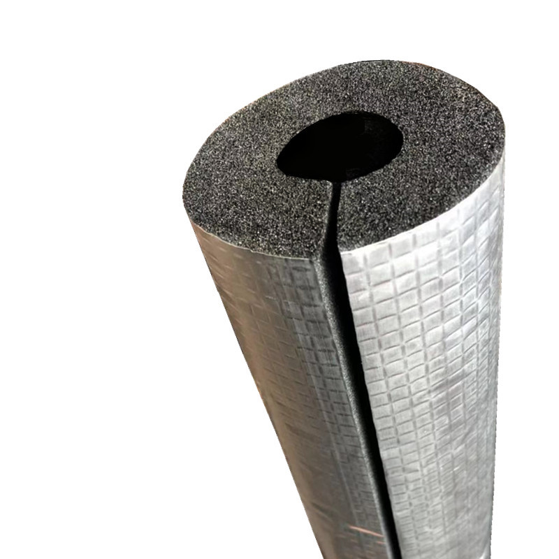 开口自粘铝箔橡塑管太阳能防冻加厚阻燃隔热棉水管保温管套