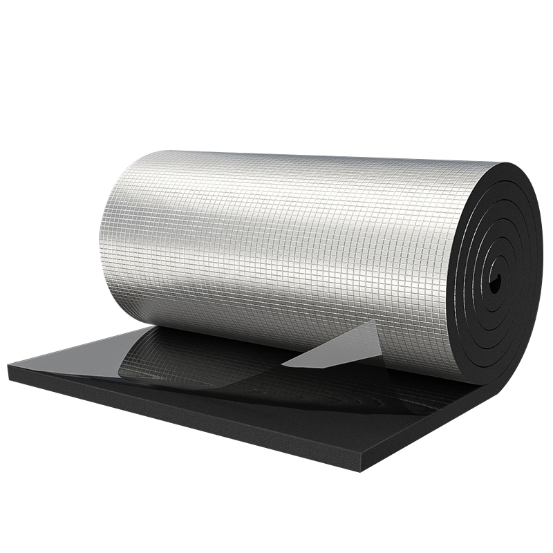 橡塑板海绵彩钢房顶管道保温风管隔音棉保温棉隔热阻燃橡塑板-(厂家