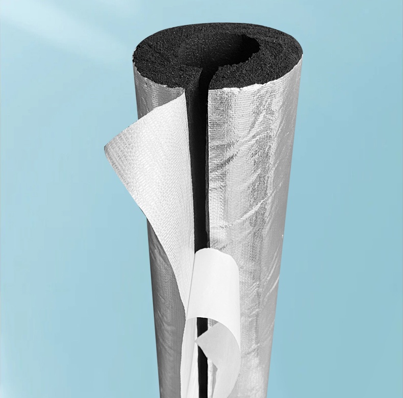 保温套室外水管防冻太阳能消防管道隔热棉保温材料开口自粘橡塑管