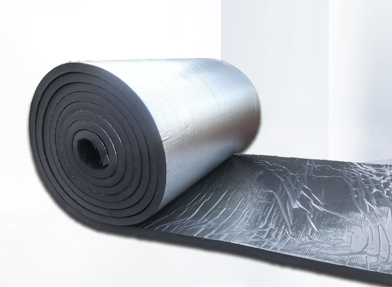 橡塑板保温棉隔热棉自粘铝箔室内屋顶楼顶防火管道墙体降噪隔音棉