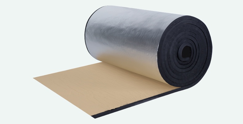 橡塑板保温棉隔热棉自粘铝箔室内屋顶楼顶防火管道墙体降噪隔音棉