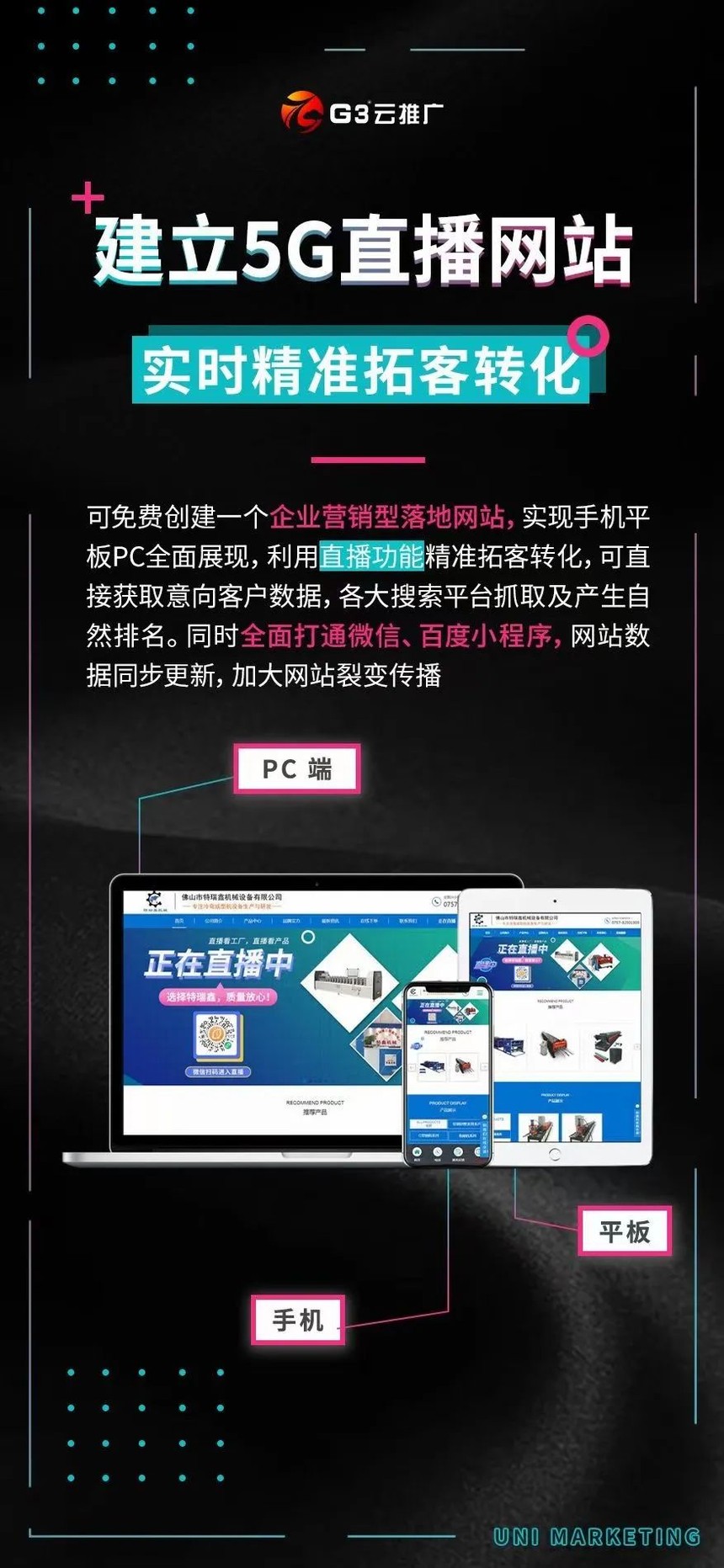 G3云推广如何帮助西安企业实现全网营销