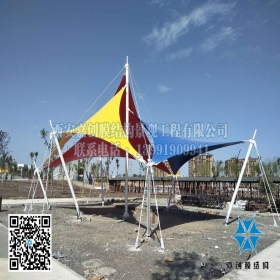 新疆克拉瑪依獨山子區城市運動公園二期膜結構景觀四