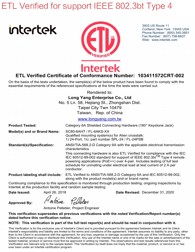 ETL Verified for support IEEE 802.3bt Type 4.jpg