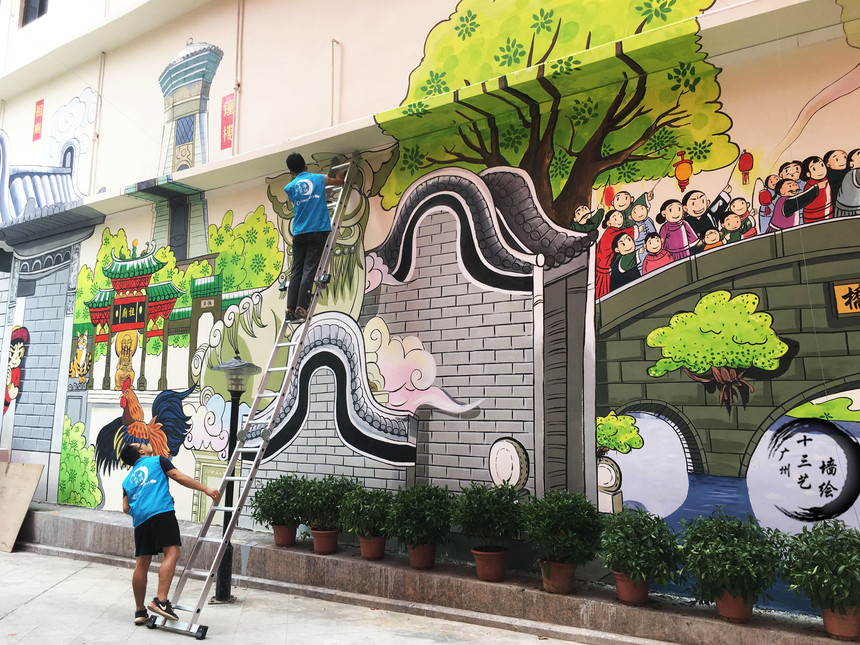 正佳广场大型壁画_广州十三艺墙绘装饰工程有限公司