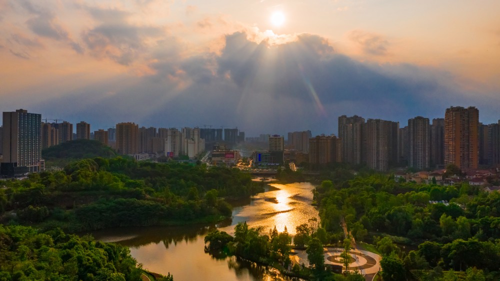 航拍自贡之航拍南湖