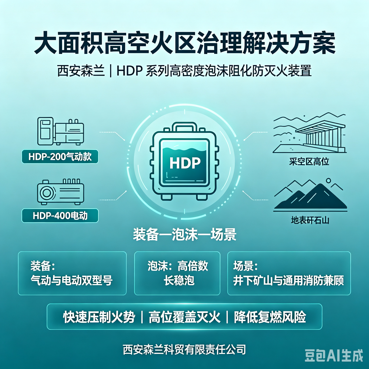 高密度泡沫灭火装备HDP｜大面积火区全覆盖灭火