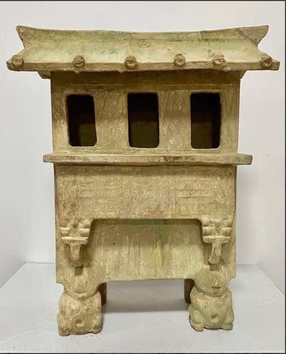 中国 緑釉水注　f9210312 清朝 石湾窯 緑釉陽刻面取壺 | 骨董と詩学 Antique & Poetics
