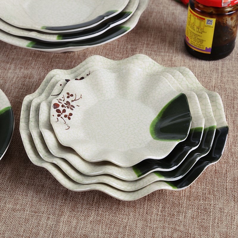 创意酒店仿瓷盘子密胺纯白深盘汤盘商用盘蛋炒饭盘大菜碟子用盘