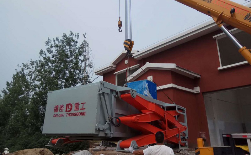 河南禹州市项目-水平式垃圾压缩站现场 河南禹州市项目-水平式垃圾压缩站现场