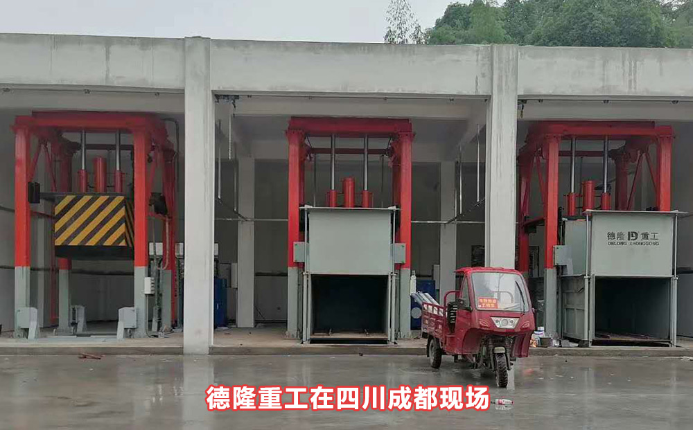 整体提升式垂直垃圾压缩机在各地项目现场图片
