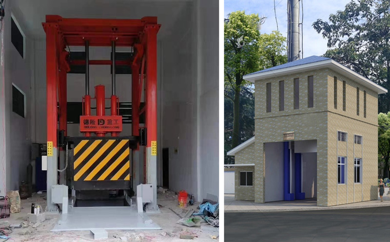 垃圾转运站里面的垂直式垃圾压缩设备 垃圾转运站里面的垂直式垃圾压缩设备