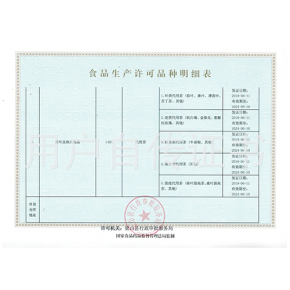 食品生產(chǎn)許可證